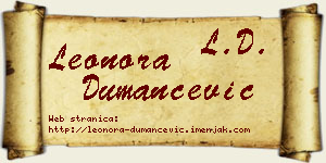 Leonora Dumančević vizit kartica
